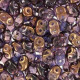 SuperDuo Beads 2.5x5mm Luster Bronze 1/2 - Amethyst
